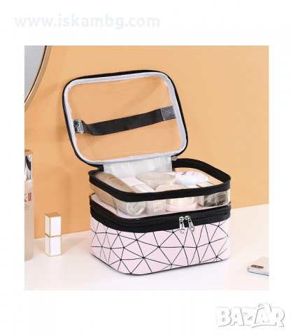 ДВУЕТАЖНА КОЗМЕТИЧНА ЧАНТА - код 3024, снимка 2 - Куфари - 33898245