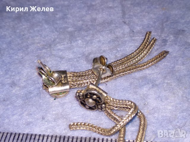 СТИЛНО РЕТРО ОРНАМЕНТИРАНИ АР НУВО СРЕБЪРНИ ОБЕЦИ СРЕБРО 925 МАЙСТОРСКА БИЖУТЕРСКА ИЗРАБОТКА 30782, снимка 15 - Обеци - 40552650