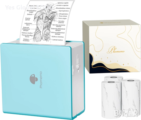 Phomemo M02 мини преносим термопринтер Bluetooth зелен