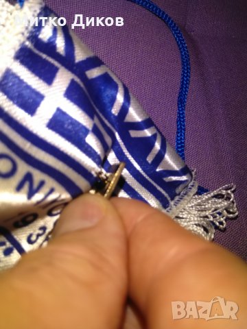 Флагче Йоникос Гърция със значка, снимка 5 - Футбол - 29996356