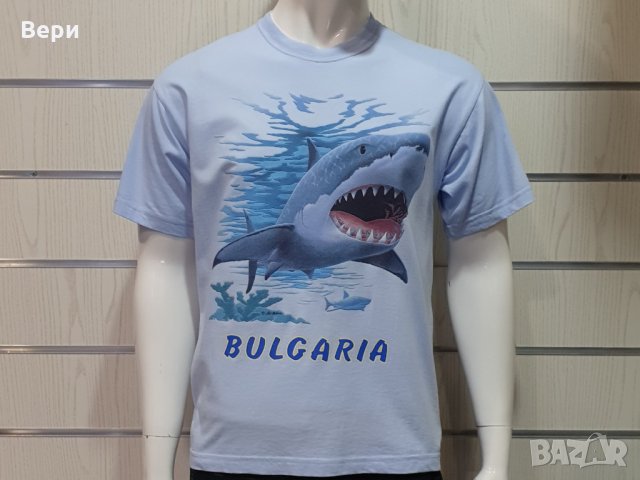 Нова мъжка тениска с трансферен печат Акула, България, снимка 6 - Тениски - 29091107