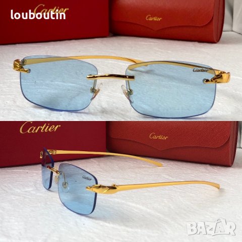 Cartier висок клас прозрачни слънчеви очила Мъжки Дамски слънчеви