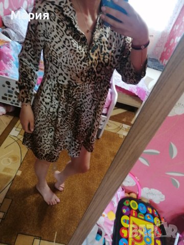 Леопардова рокля , снимка 1 - Рокли - 40274425