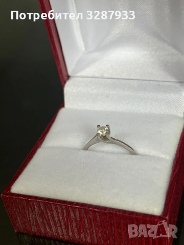 Годежен дамски пръстен с диамант, снимка 6 - Пръстени - 53523035
