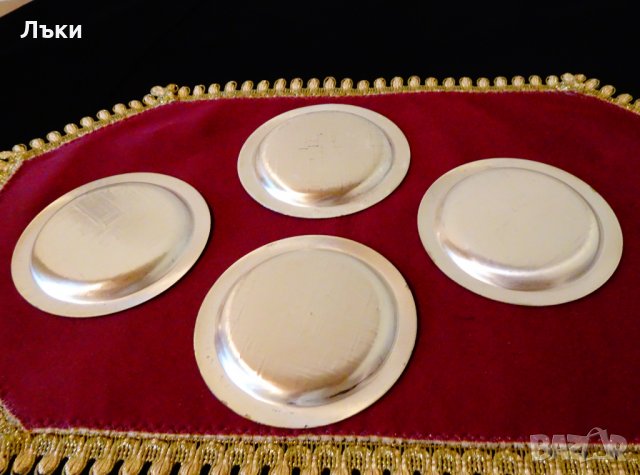 In Vino Veritas,посребрена чиния,подложка. , снимка 4 - Антикварни и старинни предмети - 30102544