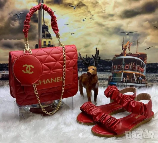 Дамски комплект Чанта и сандали  chanel на едро, снимка 8 - Чанти - 51148836