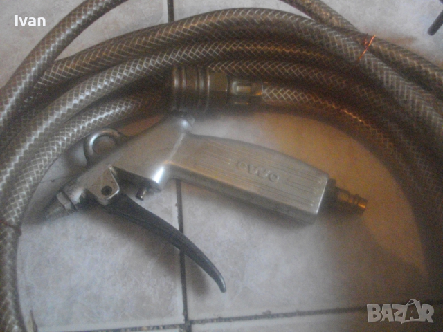 EWO-Немски Профи Пистолет почистване ръжда с въздух от компресор Комплект-10м Маркуч/Редуцир Вентил, снимка 18 - Компресори - 44670563