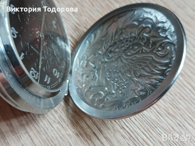 Джобен часовник Молния с гилоширан тъмно кафяв циферблат , снимка 7 - Антикварни и старинни предмети - 37590892