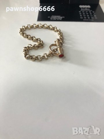 Сребърна грива с позлата 925 , снимка 4 - Гривни - 40597589