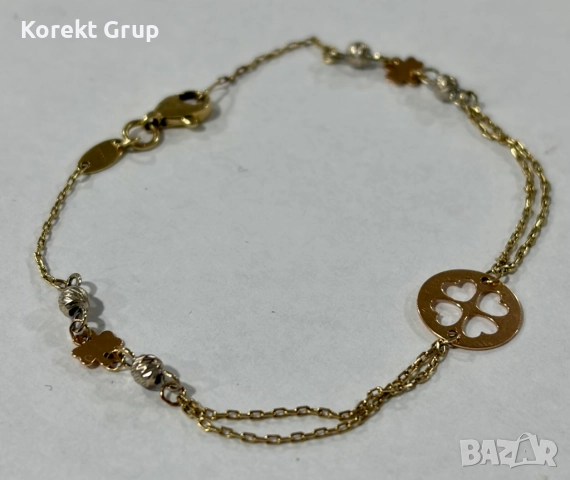 Златна гривна 1.9 грама 14 карата 585, снимка 9 - Гривни - 52888297