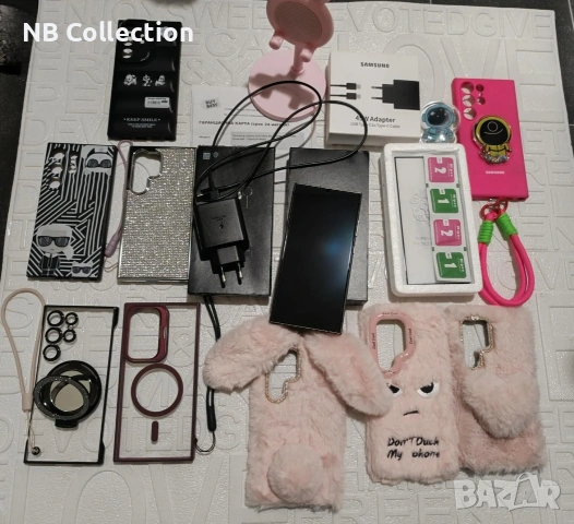 Смартфон Samsung Galaxy S24 Ultra 12GB RAM, 256GB, 5G, Titanium Black с Гаранция , снимка 1 - Samsung - 53927047