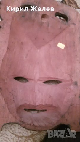 Стара дървена МАХАГОНОВА маска АФРИКА 20327, снимка 7 - Антикварни и старинни предмети - 32098664