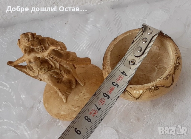 Няколко от Италия: сърце Ромео и Жулиета балкон Верона, серенада 2 фигури фигура кутия кутийка ретро, снимка 13 - Статуетки - 36611894