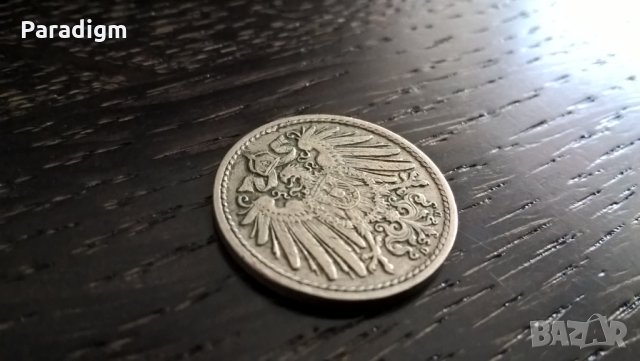 Райх монета - Германия - 5 пфенига | 1908г.; серия D, снимка 2 - Нумизматика и бонистика - 29773653