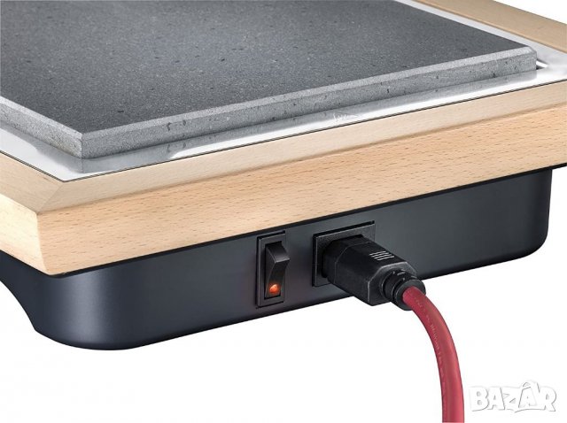 Lagrange 199002 Скара за месо, камък, 1100 W, рамка от лакирано дърво, снимка 2 - Скари - 39718939