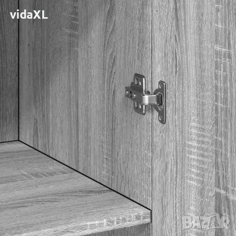 vidaXL Шкаф за съхранение, сив сонома, 70x42,5x225 см, инженерно дърво, снимка 9 - Бюфети - 56146886