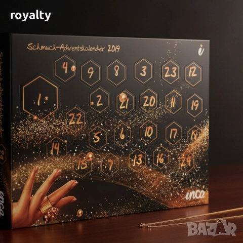 Луксозен бижутерен адвент календар, снимка 6 - Бижутерийни комплекти - 52161966