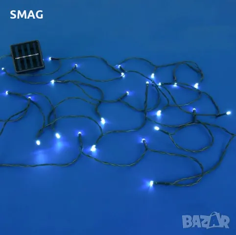 60 вътрешни-външни слънчеви LED светлини Програма 10,3 м - Студено бяло S_1170165