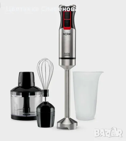 Ръчен пасатор,чопър и блендер Solac Pro Chef 1000, W, неръждаема стомана