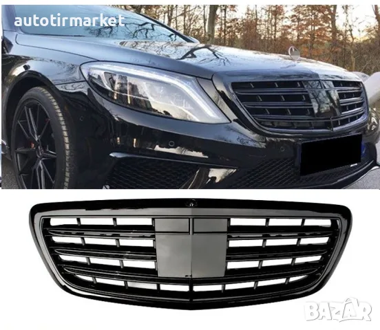 Черен лак решетка тип AMG за Mercedes S класа W222