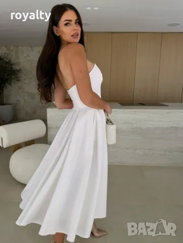Дълга бяла дамска рокля , снимка 5 - Рокли - 49486532