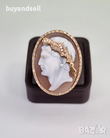 Пръстени с диаманти 18к бяло злато, снимка 4 - Пръстени - 54328191