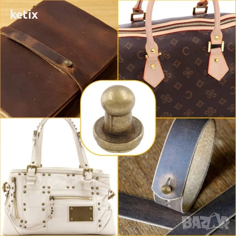 30 комплекта копчета 5 мм с кръгла глава, бронзови, снимка 3 - Други стоки за дома - 53923745