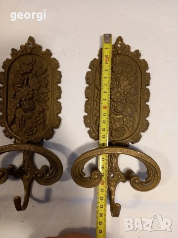 Бронзови закачалки за стена масив   20/1, снимка 4 - Закачалки - 42218928