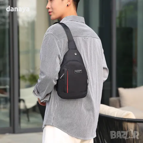 5852 Малка спортна чанта за през рамо мини раница с отвор за кабел, снимка 6 - Раници - 49944429