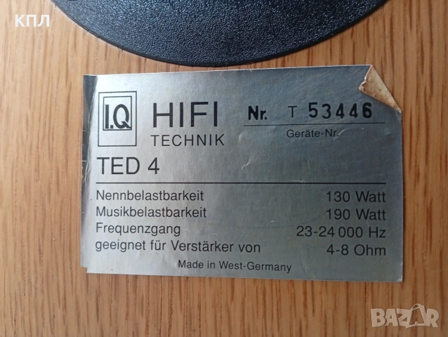 Тонколони I.Q. Ted-4, снимка 11 - Тонколони - 54076508