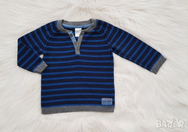 Пуловер H&M и ватирани дънки за бебе 74-80см., снимка 5 - Комплекти за бебе - 42415811
