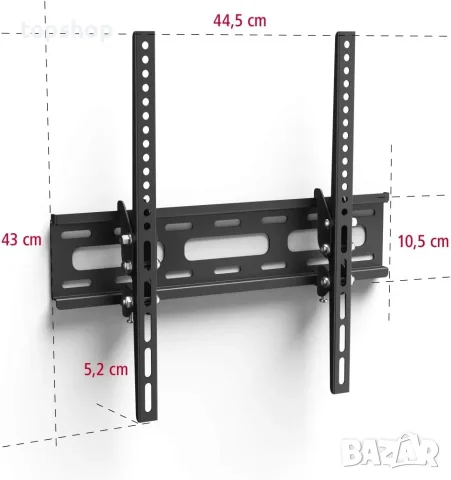 Чисто нова накланяща се стойка за телевизор Hama TILT (32" - 65")  , снимка 4 - Стойки, 3D очила, аксесоари - 55867110