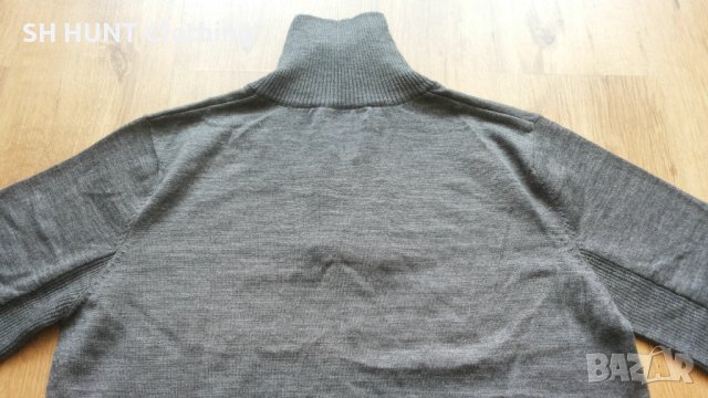 SELECTED Shine Zip Neck EXP 100% Merino Wool размер XL за лов риболов блуза 100% Мерино Вълна - 365, снимка 14 - Блузи - 42785117