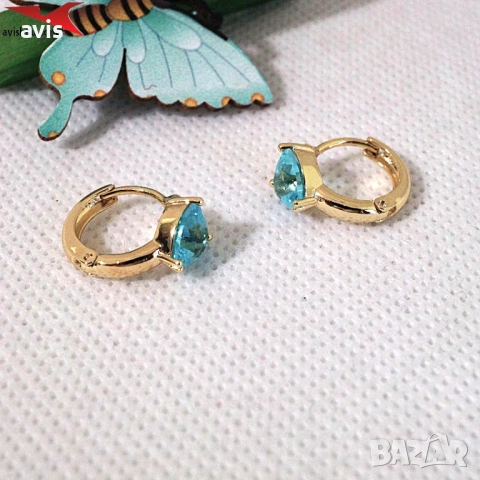 Обеци с 14К златно покритие 2141901