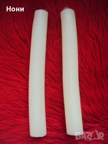 Стари дебели свещи от Соца 1982 година за бита, снимка 3 - Антикварни и старинни предмети - 51863066