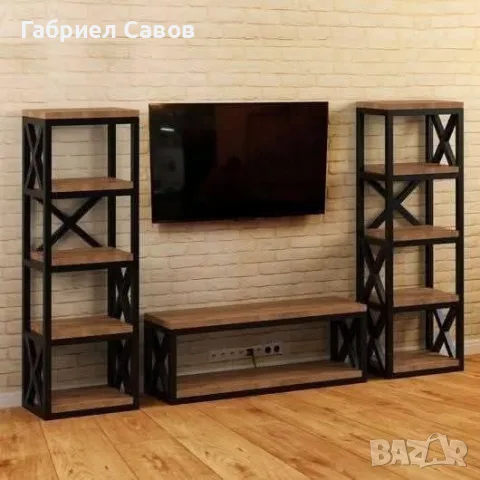 Секция TV индустриален стил, снимка 9 - Секции и витрини - 56466775