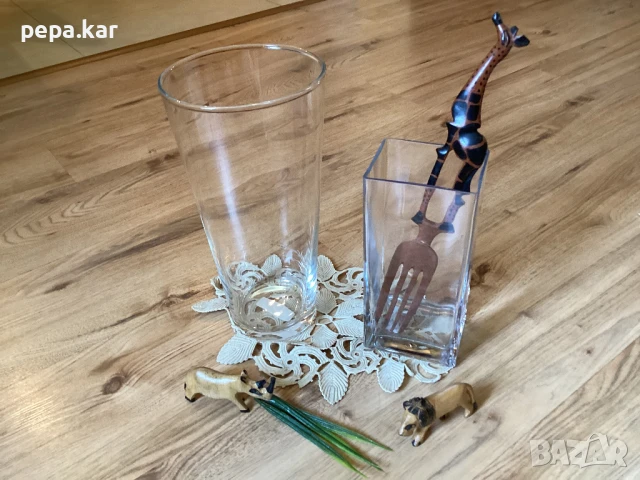 Вази,стъклени,30 и 22 см