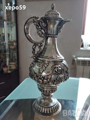 RRR Много рядка сребърна кана/ 19 век/сребро, злато, чаша, снимка 6 - Аксесоари за кухня - 52315451