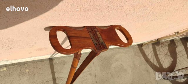 Старо дървено столче, бастун, снимка 7 - Антикварни и старинни предмети - 44491485