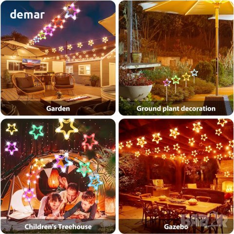 Orihome® 15 м, 85 LED гирлянди, соларни и USB, дистанционно управление, снимка 2 - Декорация за дома - 42356892