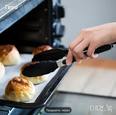 Кухненски щипки от неръждаема стомана със силиконови върхове -27см., снимка 7 - Други - 48508770