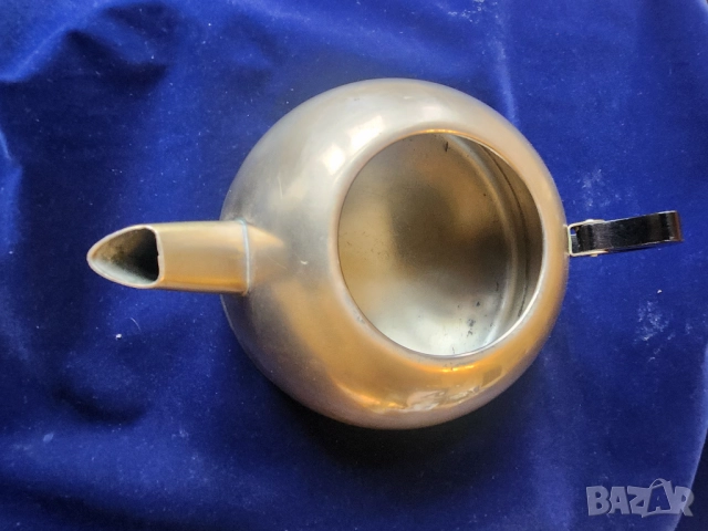 чайник малък, мелхиор, 2 броя: вместимост ок.0,5 л. и 0,75 л., СССР, солидни, здрави, ново състояние, снимка 8 - Други - 49597570