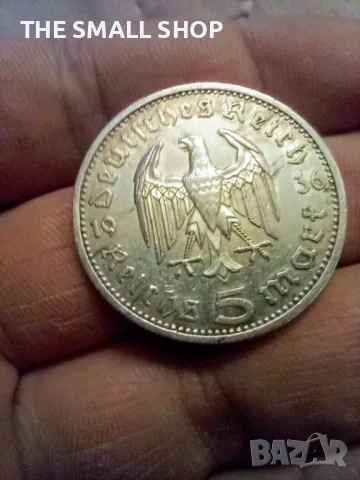 5 марки 1936 Германия сребро