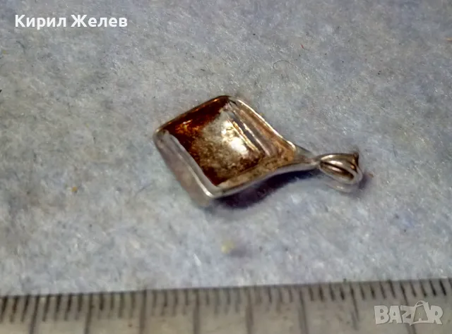 СТИЛЕН РОМБОИДЕН СРЕБЪРЕН МЕДАЛЬОН СРЕБРО ВИСОКА ПРОБА 48236, снимка 8 - Колиета, медальони, синджири - 48952831