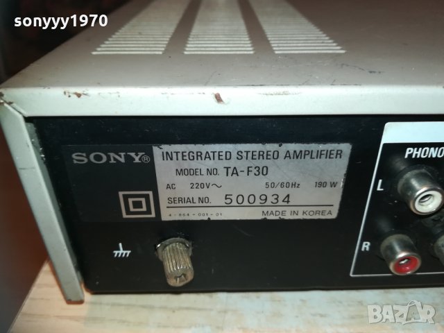 sony ta-f30 stereo amplifier 1203211234, снимка 15 - Ресийвъри, усилватели, смесителни пултове - 32132683