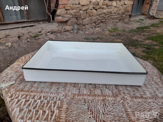 Стара емайлирана тава,тепсия #3