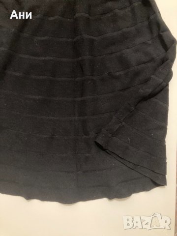 Плътна черна рокля H&M M размер, снимка 2 - Рокли - 31592134