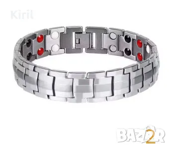 Титаниева магнитна гривна за високо кръвно от неръждаема стомана, снимка 6 - Гривни - 27512253