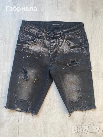 Къси дънкови панталони с тениска, снимка 2 - Къси панталони - 50967302