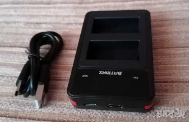 Двойно зарядно за батерии Panasonic; DMW-BLC12, DMW-BLC12E, DMW-BLC12PP, снимка 2 - Батерии, зарядни - 52674020